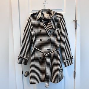 Loft Striped Trench Coat